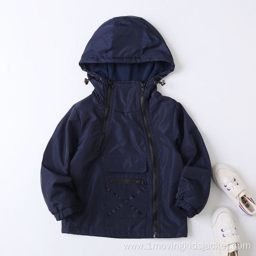 Hooded Plus Fleece Boy Jacket